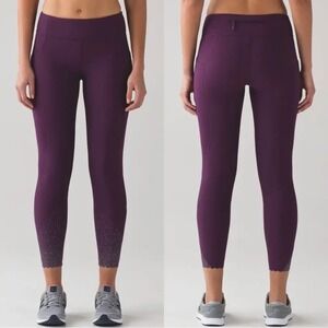 Lululemon Tight Stuff Tight II Darkest Magenta Size 6